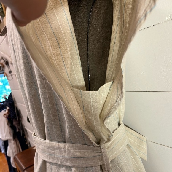 Striped Belted Linen-Blend Dress - Kiabi (Size 42 / US 10) - Picture 8 of 12